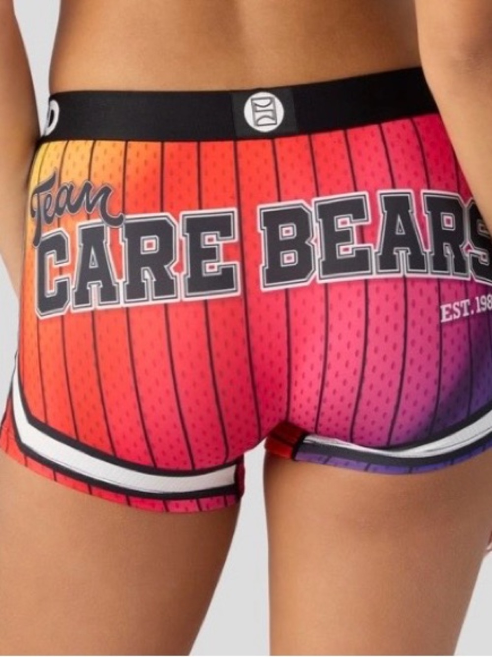 PSD Care Bears Gradient Sports Boy Shorts - Red Orange Purple